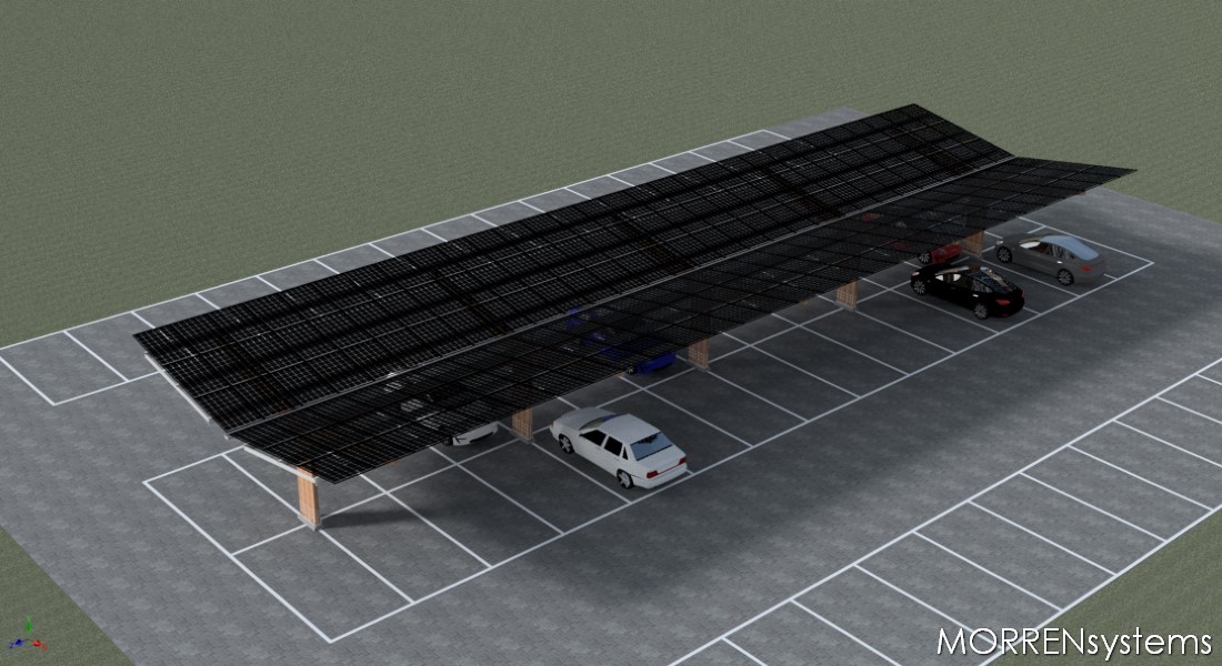 MORRENsystems - solar parking hout